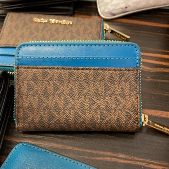 Michael Kors Medium ZA Card Case Wallet Lagoon - Picture 2 of 3